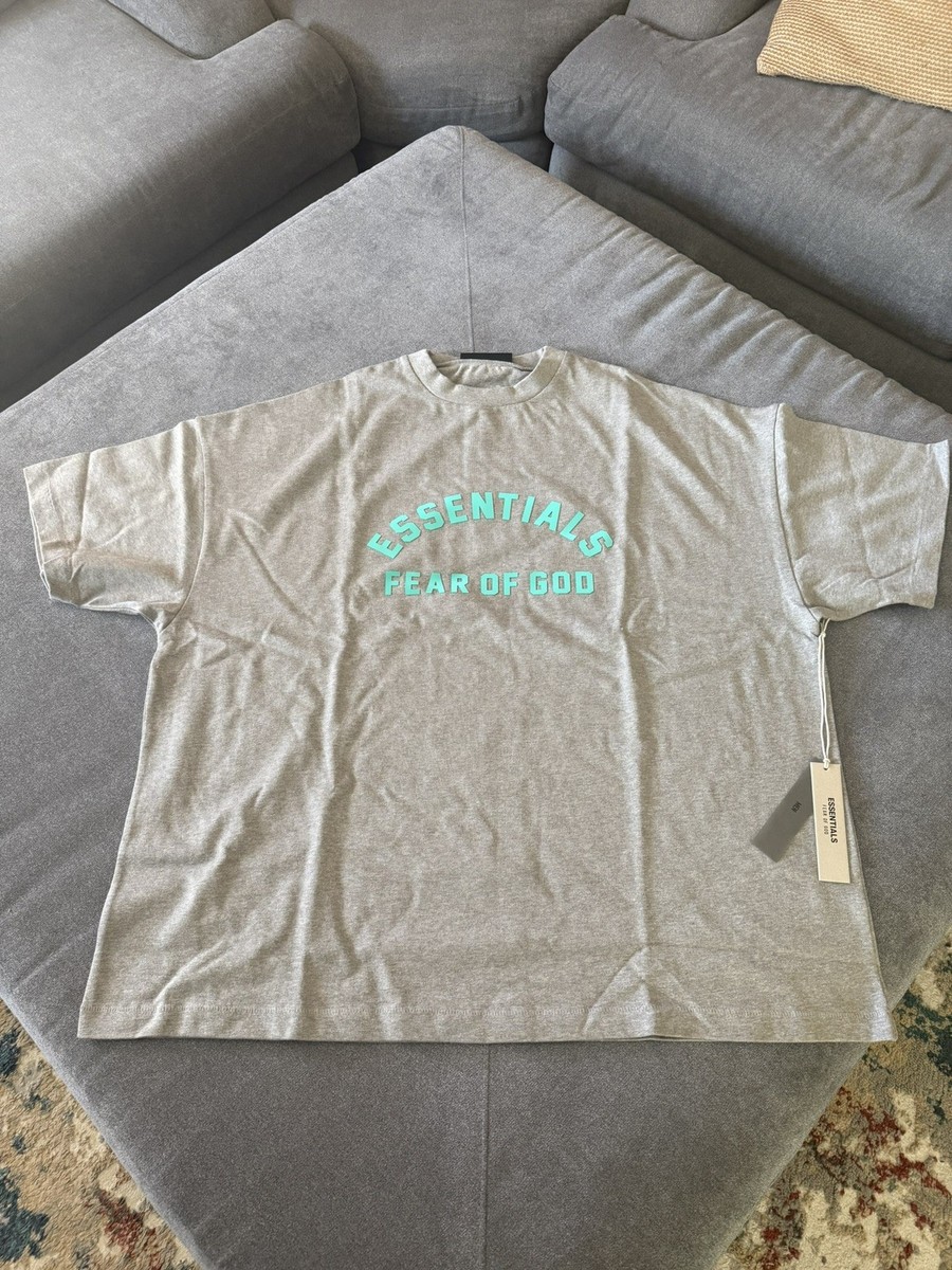 Fear Of God Essentials Heavy Jersey S/S Tee - Dark Heather Oatmeal XL View 2
