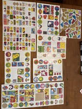 Vintage Lot Of 1980s Partial Sticker Sheets