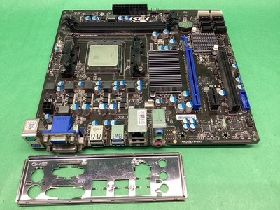MSI 760GMA-P34 (FX) Motherboard + AMD CPU Processor + I/O Shield - UNTESTED