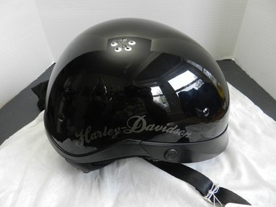 dot harley motorcycle helmets Harley Davidson HD-B03 DOT XS/S Half Helmet Black Drop-Down Sun Visor SUPER  NICE