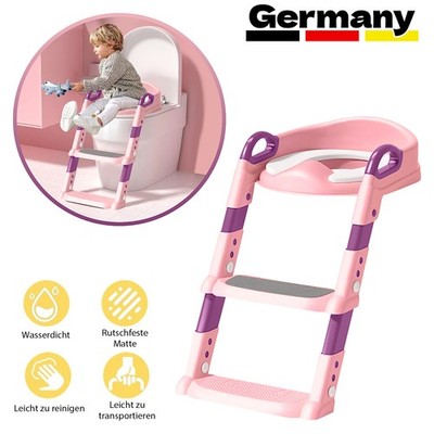 Toilettentrainer Kinder 3 in 1 Toilettensitz mit Treppe Kissengriff WC Sitz