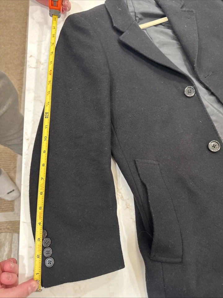 Lauren Ralph Lauren Luther Wool Blend Overcoat Jacket Men Size 36S - Black - Image 3 of 4