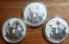 3 -Komsco Mint 2020 Zi Sin Rattus .999 1 oz silver medals