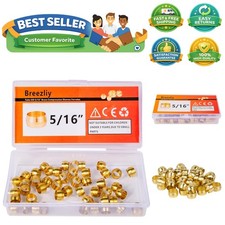 50Pack 5/16" Brass Compression Fittings - Versatile Ferrule Assortment