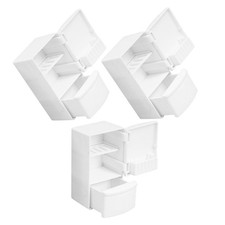 3pcs Miniature Dollhouse Fridge: 1:12 Mini Refrigerator Appliance Decoration