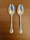 (2) Gorham Sterling Silver CHANTILLY Teaspoons 5 3/4” w/Engraved Names 56 grams