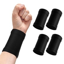 WLLHYF 2 Pairs Wrist Compression Sleeve, Carpal Tunnel One Size, Black