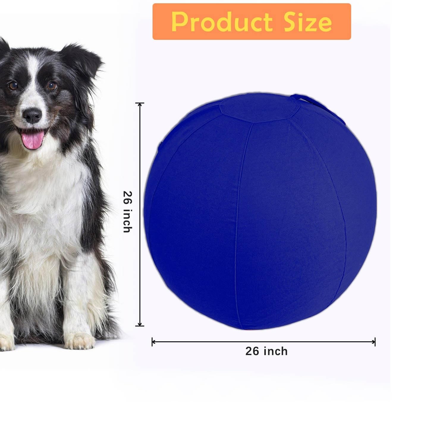 26" Dog Herding Ball - Durable Training Ball for Large Breed Exercise & Insti...