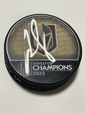 Reilly Smith Signed 2023 Stanley Cup Puck Vegas Golden Knights JSA COA Auto IP a