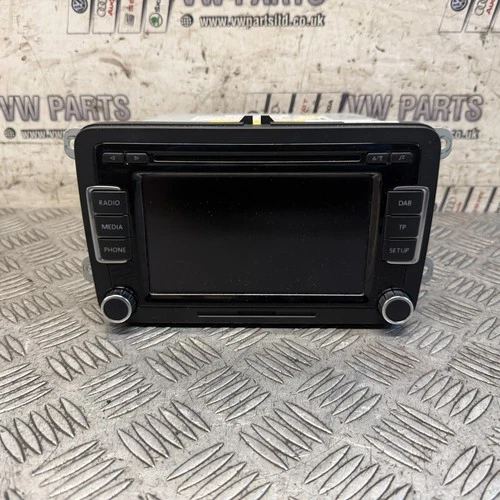 VW TOURAN SEAT CAR RADIO STEREO CD PLAYER HEADUNIT 3C8035195G NO CODE 2010-2015