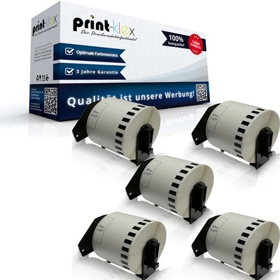 5x Alternative Etiketten Rollen für Brother DK22205 Label - Office Plus Serie