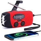 Emergency Solar Hand Crank Radio Portable AM FM NOAA Weather Radio Flashlight