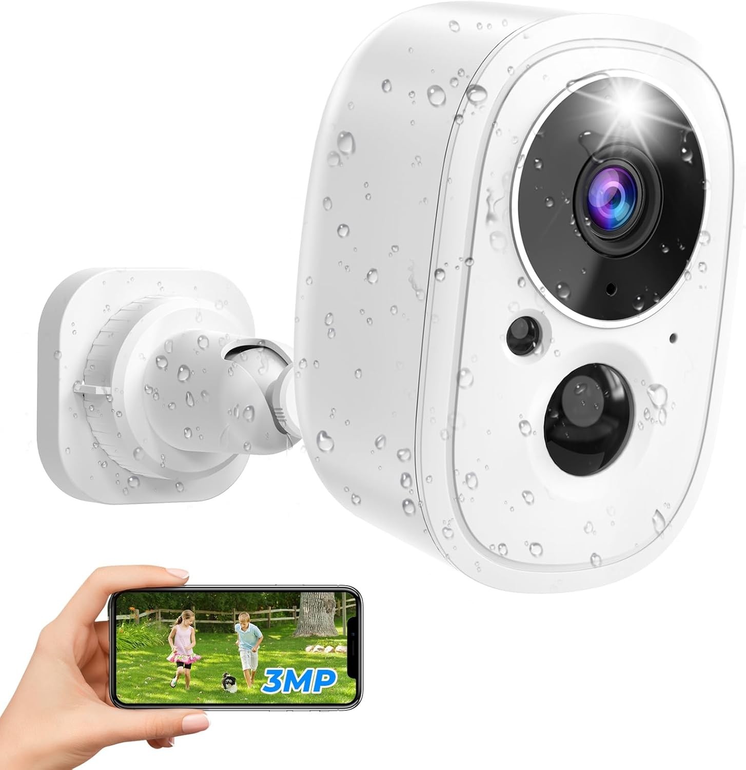 Telecamera di sicurezza esterna Telecamera wireless a batteria da 3 MP per sorve