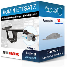 AUTO HAK Anhängekupplung starr und E-Satz für Suzuki Liana Stufenheck 02-07 neu