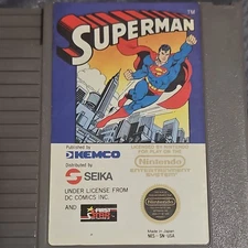 SuperMan - Authentic Nintendo NES Game - Tested & Working Authentic  W/ Sleeve