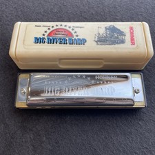 Hohner Big River Harp Harmonica Key of F   Made in Germany   With Case
