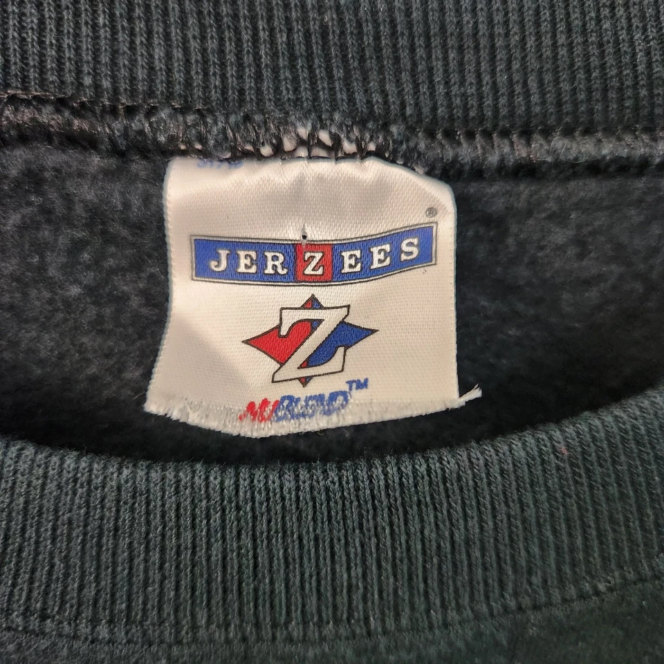 Sudadera Jerzees Cuello Redondo Árboles Vintage Vacaciones Pullover Top Retro Festivo Foto 3 de 4