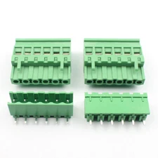 5Pcs 5.08mm 6 Pin KA Header Plug Plug-in Terminal Block Right Angle Straight 6P