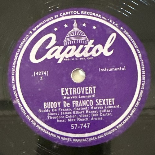 Lot 9 1940s BIG BAND/ SWING & VOCALIST RECORDS BUDDY GRECO CHARLIE VENTURA#12 - Bild 9 von 19