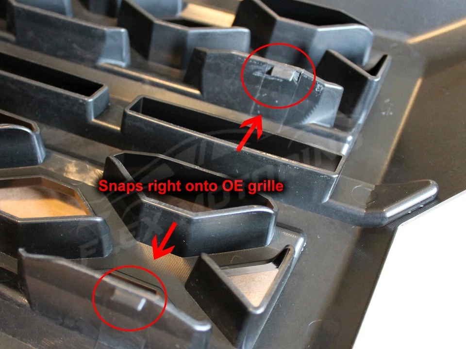 Gloss Black Grille Grill Overlay Trim FOR 2022-2024 Nissan Frontier — 第 4/4 张图片