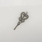 Rare! Solid Silver Pocket watch Winding Key Men's no repeater fusee duplex RAR