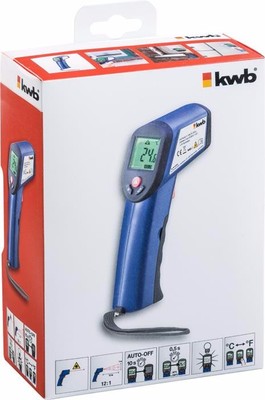 KWB Infrarot Thermometer, THERMO-FIXX Temperaturmessgerät, inkl. 9 V Batterie