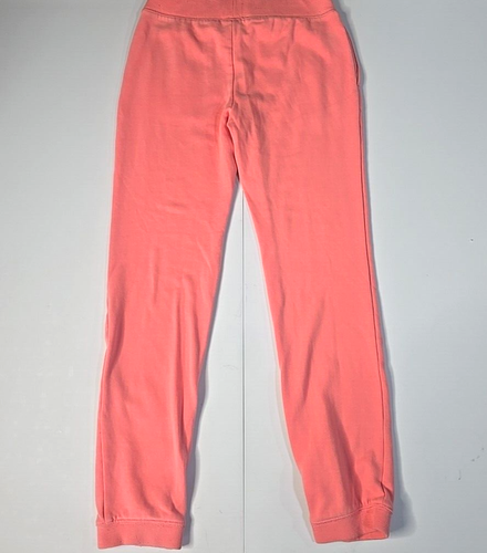 Gap Kids Girls Joggers Sweatpants Peach Drawstring Spellout Logo Pockets LG/10 - Picture 7 of 9