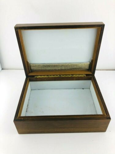Vintage Cigar Box Wooden Handmade Luxury Green Felt Bottom - Picture 6 of 6
