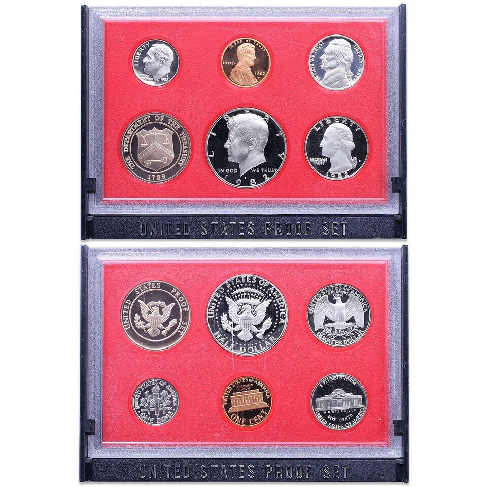 1982 S PROOF Set in Original Box US Mint (5 Coin Set) | eBay