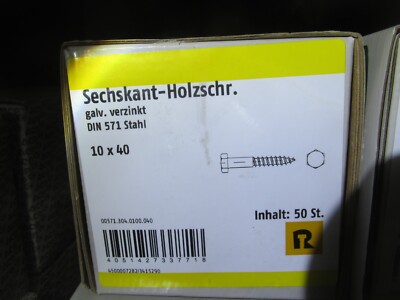 Reyher Schlüsselschrauben 10x40mm 50Stück Sechskantkopf Holzschrauben / H2Breg5