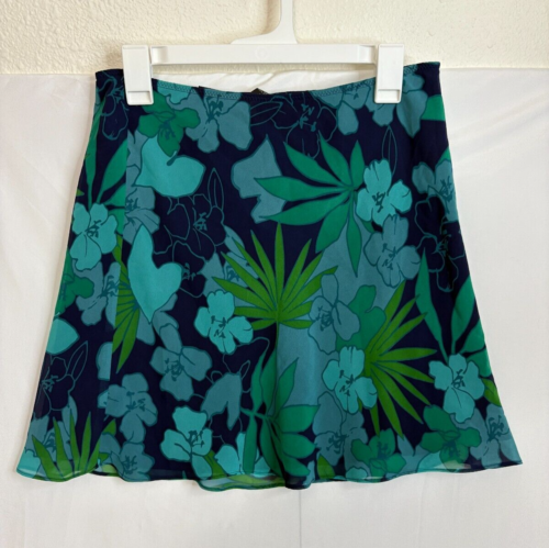 Express Y2K Small Womens Mini Skirt Fun Floral Print Fairy Core Vacation Summer