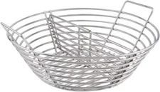 Lump Charcoal Fire Basket with Divider Big Green Egg Accessories,Stainless Steel