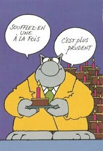 Geluck Le Chat Carte Postale Anniversaire 1 Bougie A La Fois 15x10 5 Cm Ebay