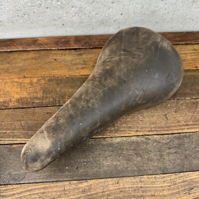 Selle De Vélo De Route CINELLI UNICATOR En Cuir Daim Beige | Vintage Années 1970 | Italie
