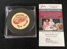 Bob Probert Signed Detroit Red Wings Official Game Puck JSA COA AF40518