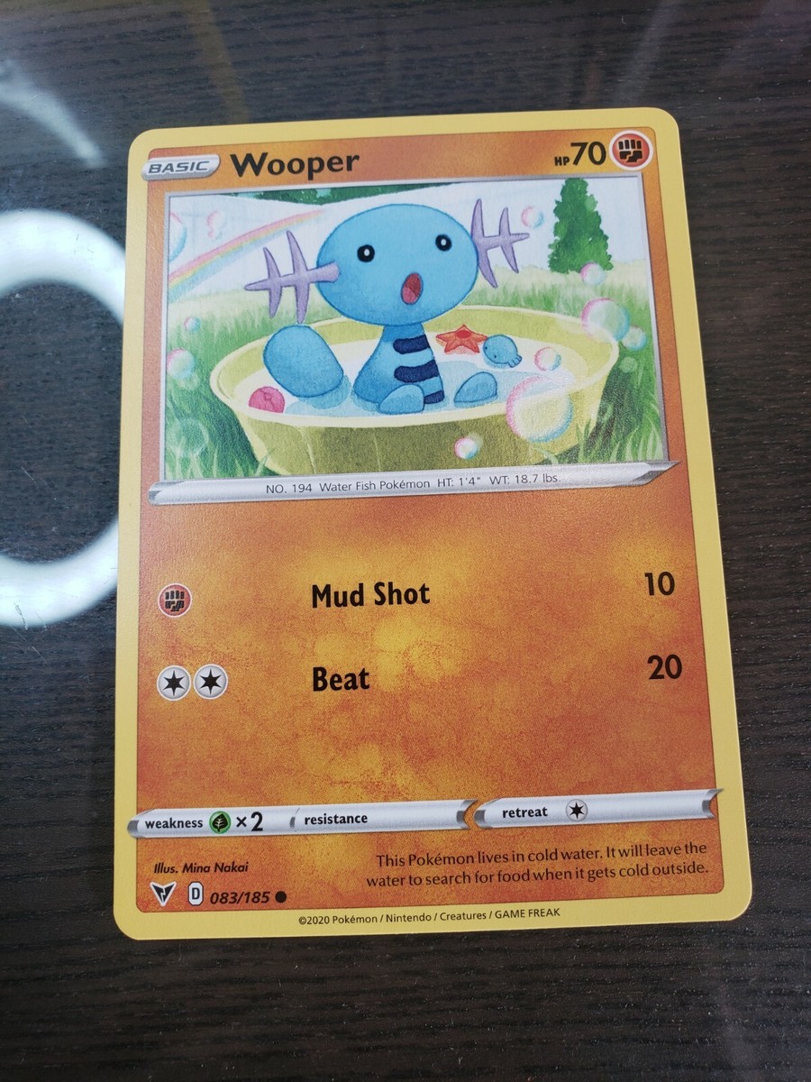 Pokémon TCG S&S Vivid Voltage Regular Common Card Wooper 83/185 NM