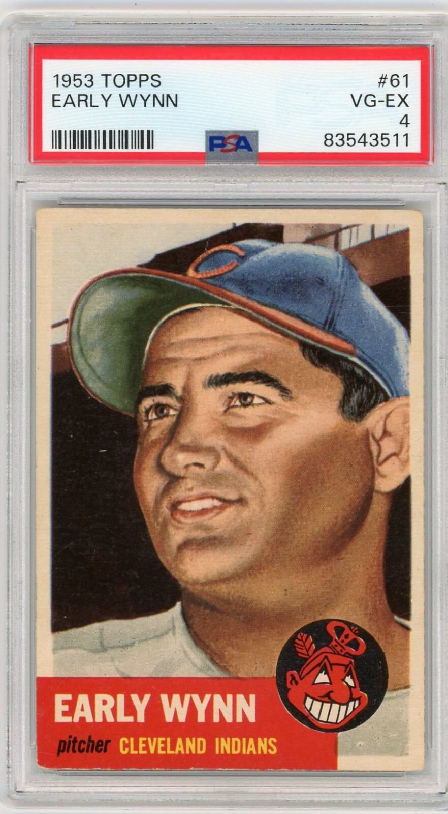1953 Topps #61 Early Wynn PSA 4 Cleveland Indians HOF Baseball Card