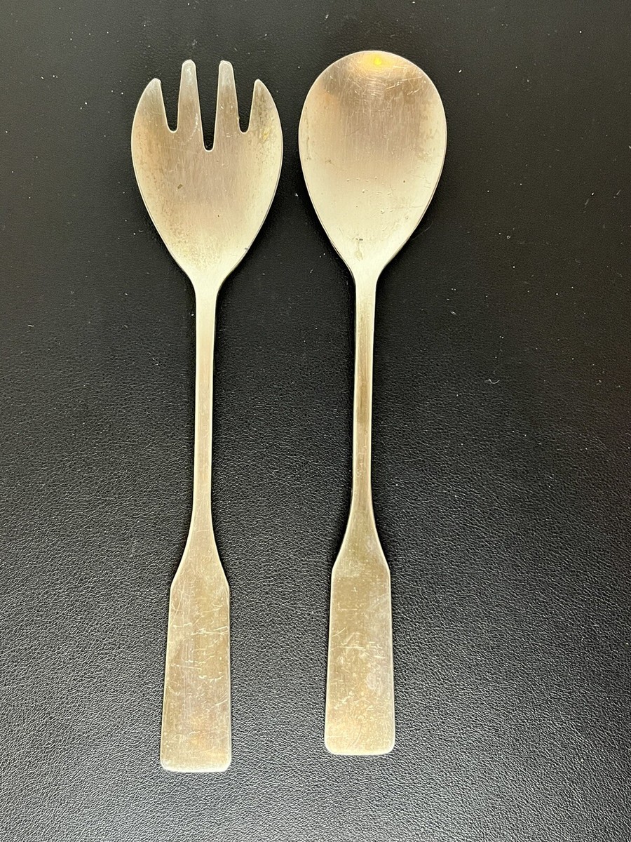 MK ZN4 Vintage Silver Plated Salad/serving Fork & Spoon Set