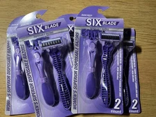 5 Twin Packs of Assured SIX BLADE Superior Razor Mens Disposable Razors 10 total