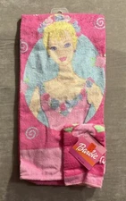 VTG Barbie Franco Towel & Washcloth 2001 Barbie Ballerina Princess Pink W Tags