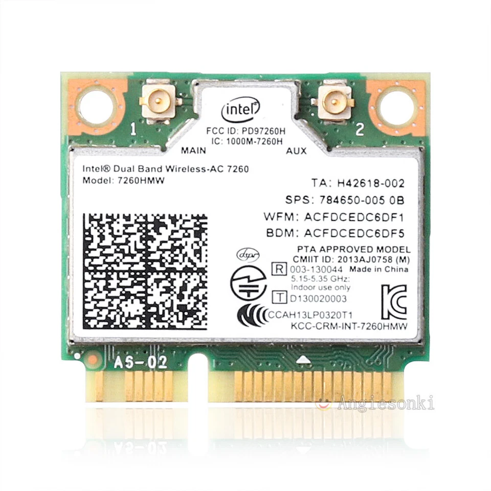 HP EliteBook 840 ZBOOK 14 15 17 Intel 7260 AC 876M 784639-005 Wireless Wlan Card - Image 2 of 4