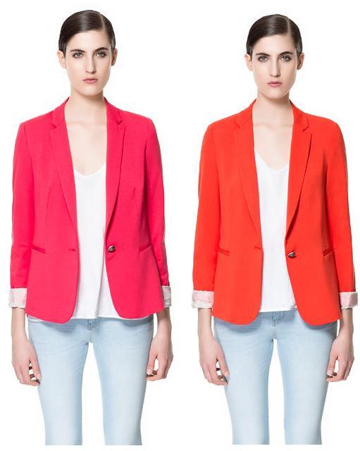 ZARA ジャケット ZARA BLAZER JACKET SINGLE BREASTED PINK SIZE S REF.2070/238 | eBay