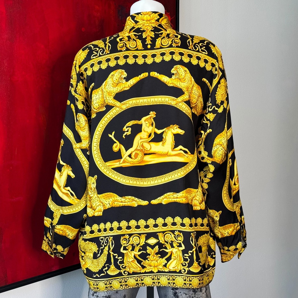 VERSACE CLASSIC V2 silk shirt Baroque Wild Signature with