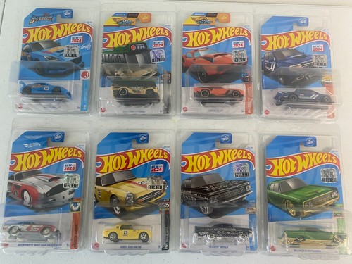 HOT WHEELS FACTORY SEALED 2024 SET LOT 0F 8 MIX CARS COME WITH PROTECTOR-๐๐๐