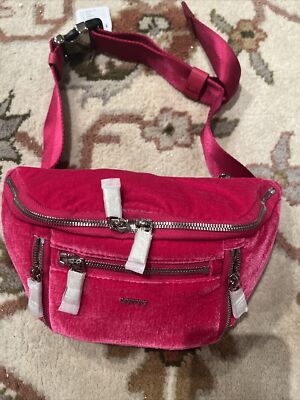 Caraa  Free People Sling Bag Fanny Pack  in Fushia   Waist Belt 11  Long NWT