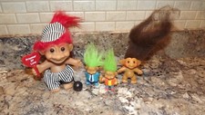 Troll Lot Russ and Dam Troll Large and Mini lot of 4