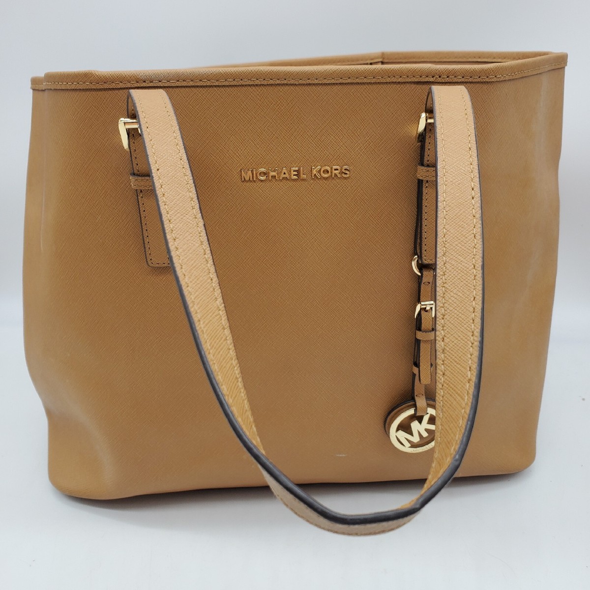 Michael Kors Jet Set Travel Tote Camel BEIGE brown Shoulder Bag