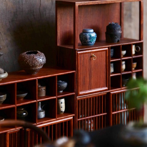 1/6 Scale Dollhouse Miniature Kits Chinese Style Wooden Furniture Jewelry CabiS6 - Picture 8 of 14