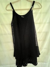Kenar Black Lace Dress. Spaghetti Straps, Tiered at Bottom, Size: XS, ADORABLE!