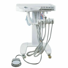 Portable Mobile Dental Delivery Unit System Cart Treatment Compressor 4-Hole